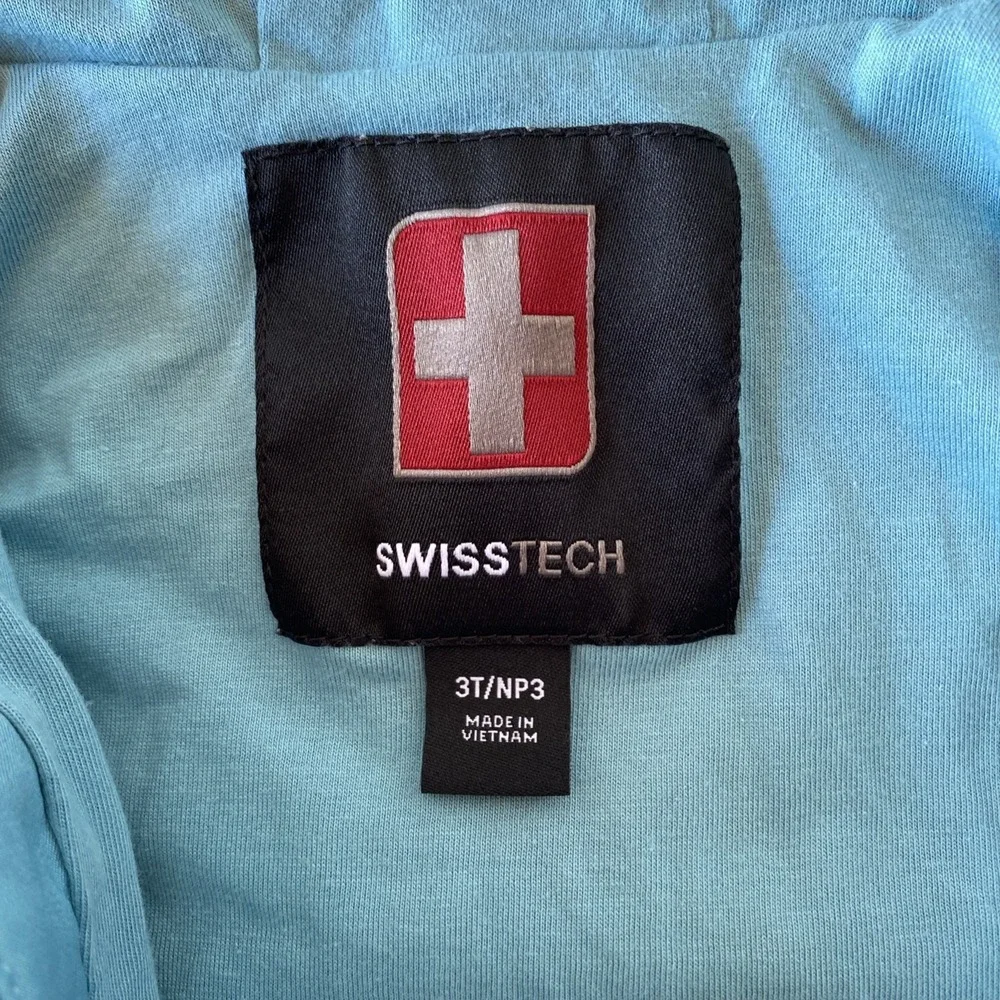 Swiss Tech Toddler Kids Heavyweight Hooded Jacket Multi Blue/WhiteSize 3T - Picture 2 of 7